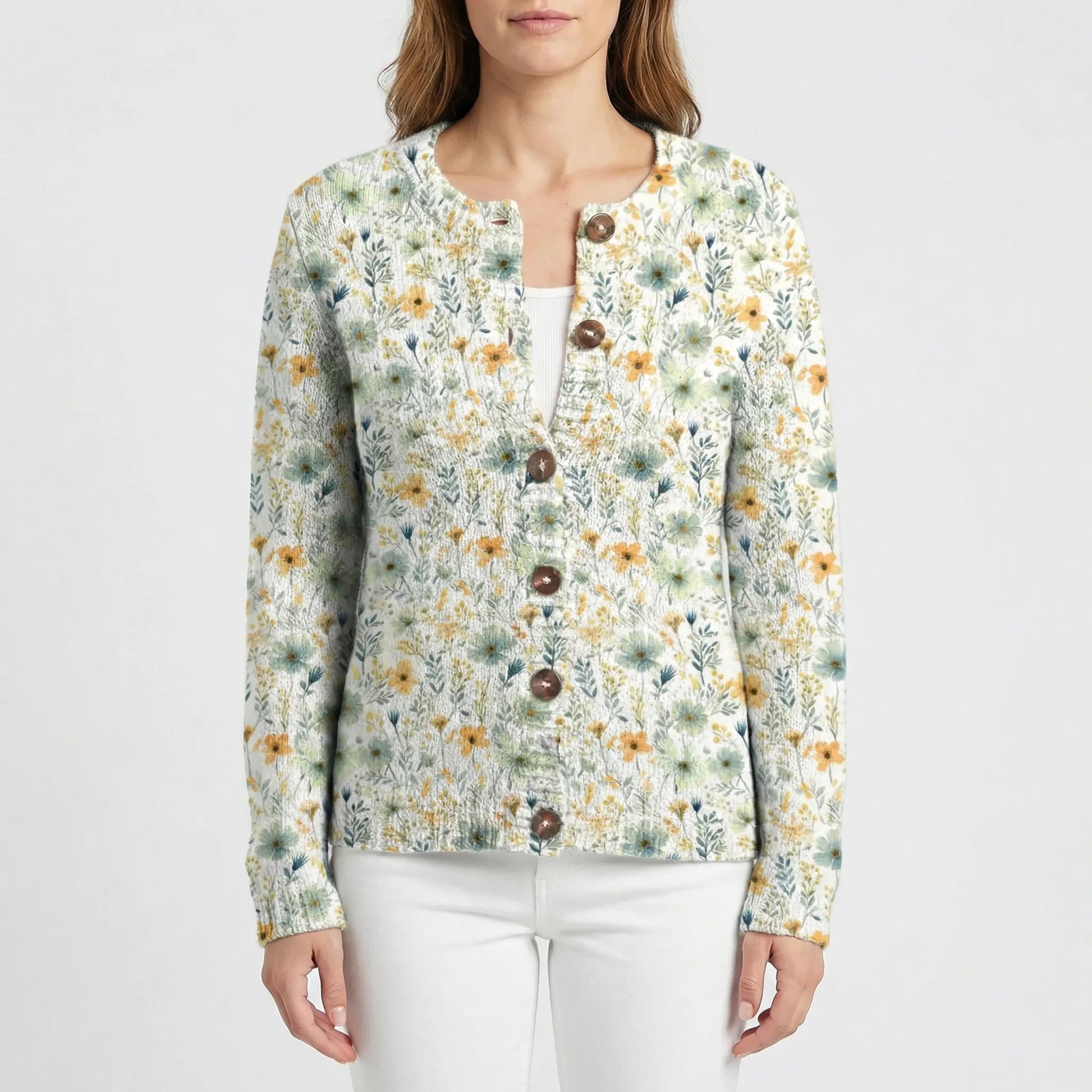 Relaxed Fit Floral Cardigan - Dana