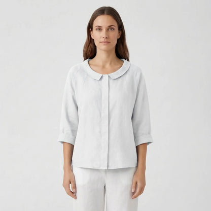 Relaxed Fit Long-Sleeve Blouse - Rosemary