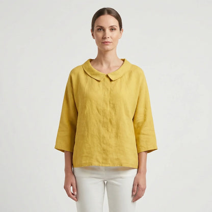 Relaxed Fit Long-Sleeve Blouse - Rosemary