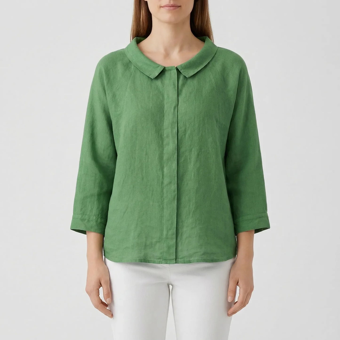 Relaxed Fit Long-Sleeve Blouse - Rosemary