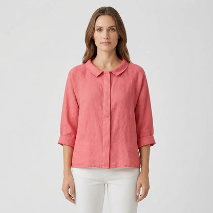 Relaxed Fit Long-Sleeve Blouse - Rosemary
