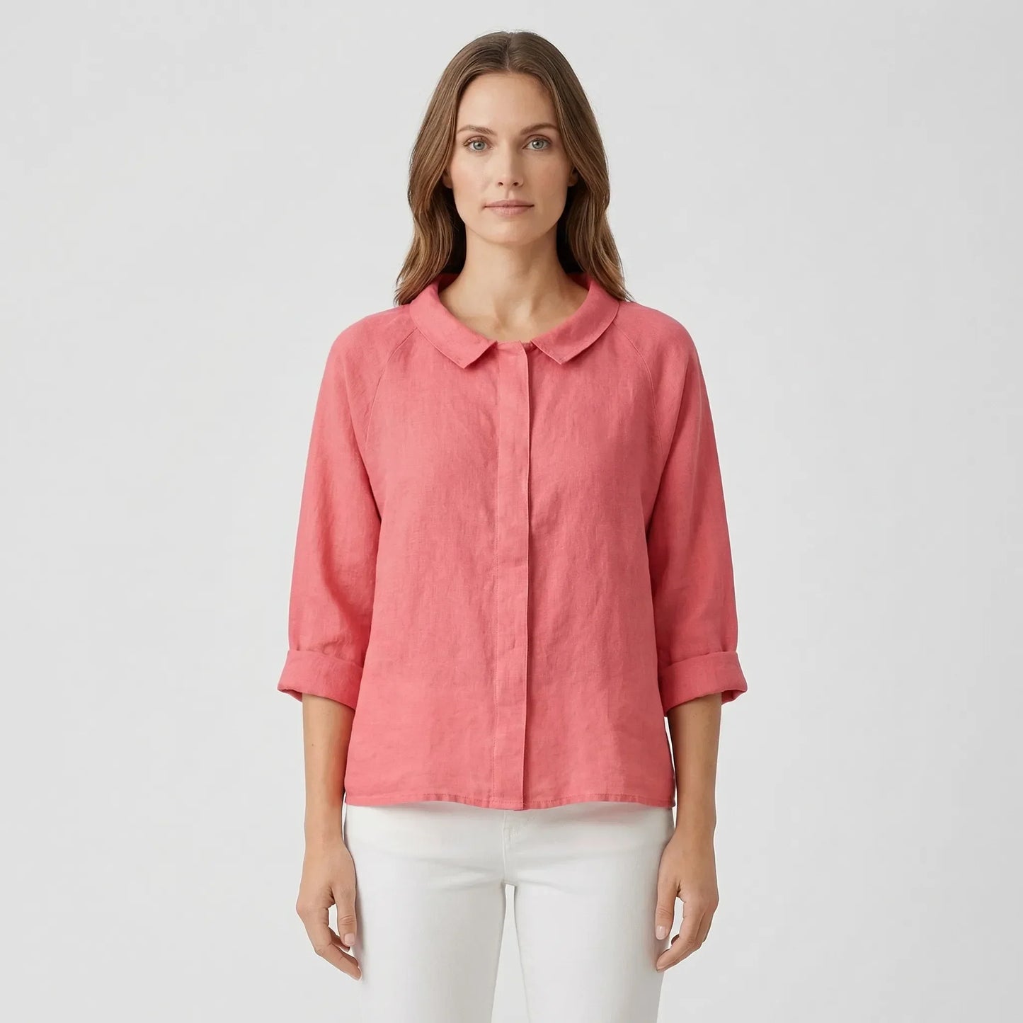 Relaxed Fit Long-Sleeve Blouse - Rosemary