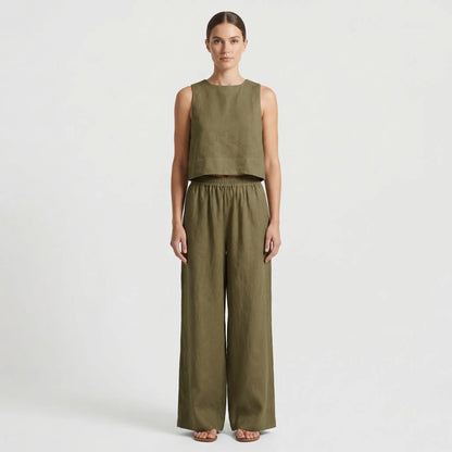 Relaxed Fit Matching Top And Trouser Set - Gina