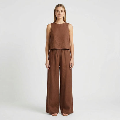 Relaxed Fit Matching Top And Trouser Set - Gina
