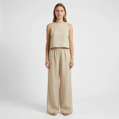 Relaxed Fit Matching Top And Trouser Set - Gina