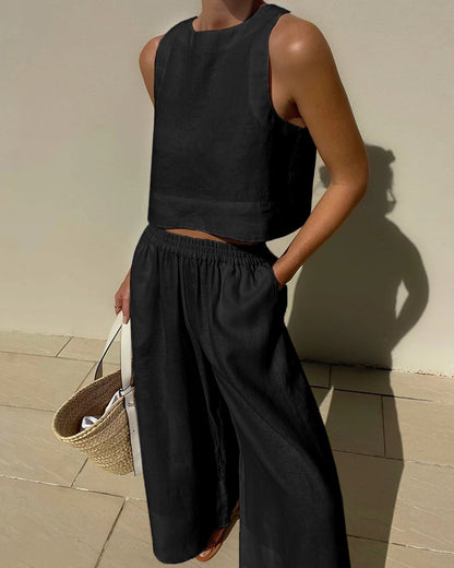Relaxed Fit Matching Top And Trouser Set - Gina