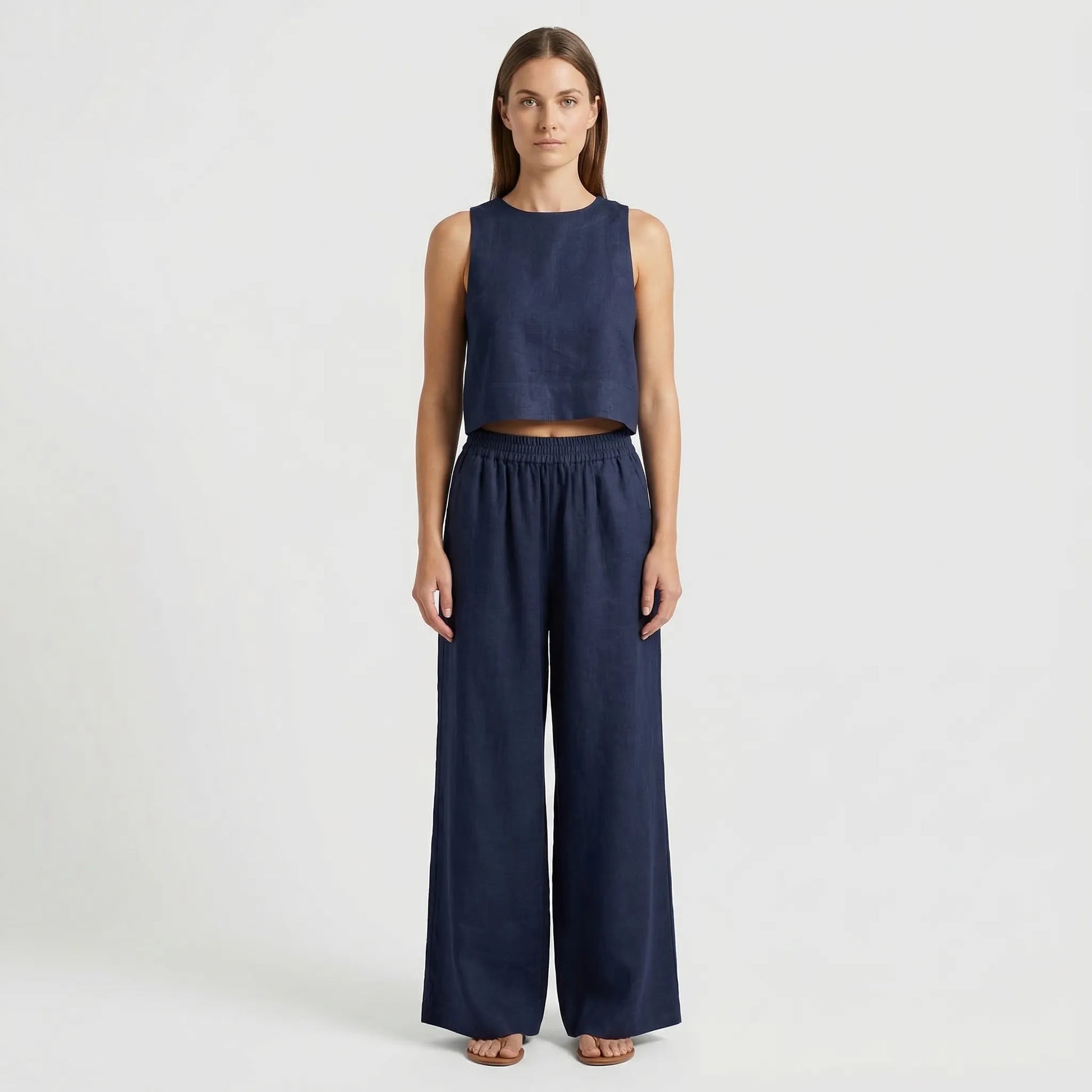 Relaxed Fit Matching Top And Trouser Set - Gina