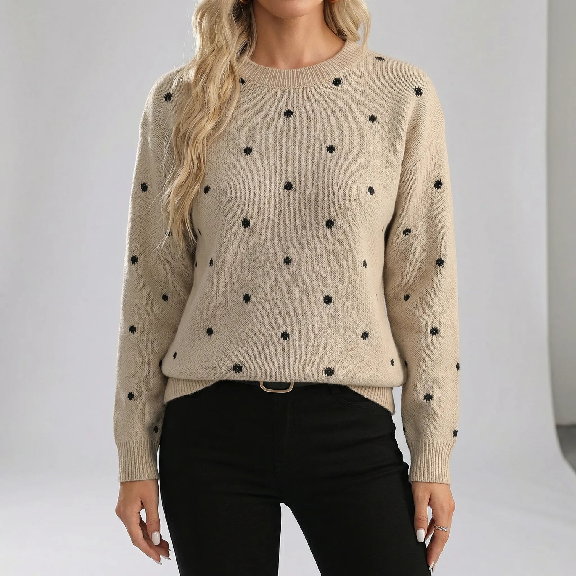 Relaxed Fit Polka Dot Jumper - Sahra