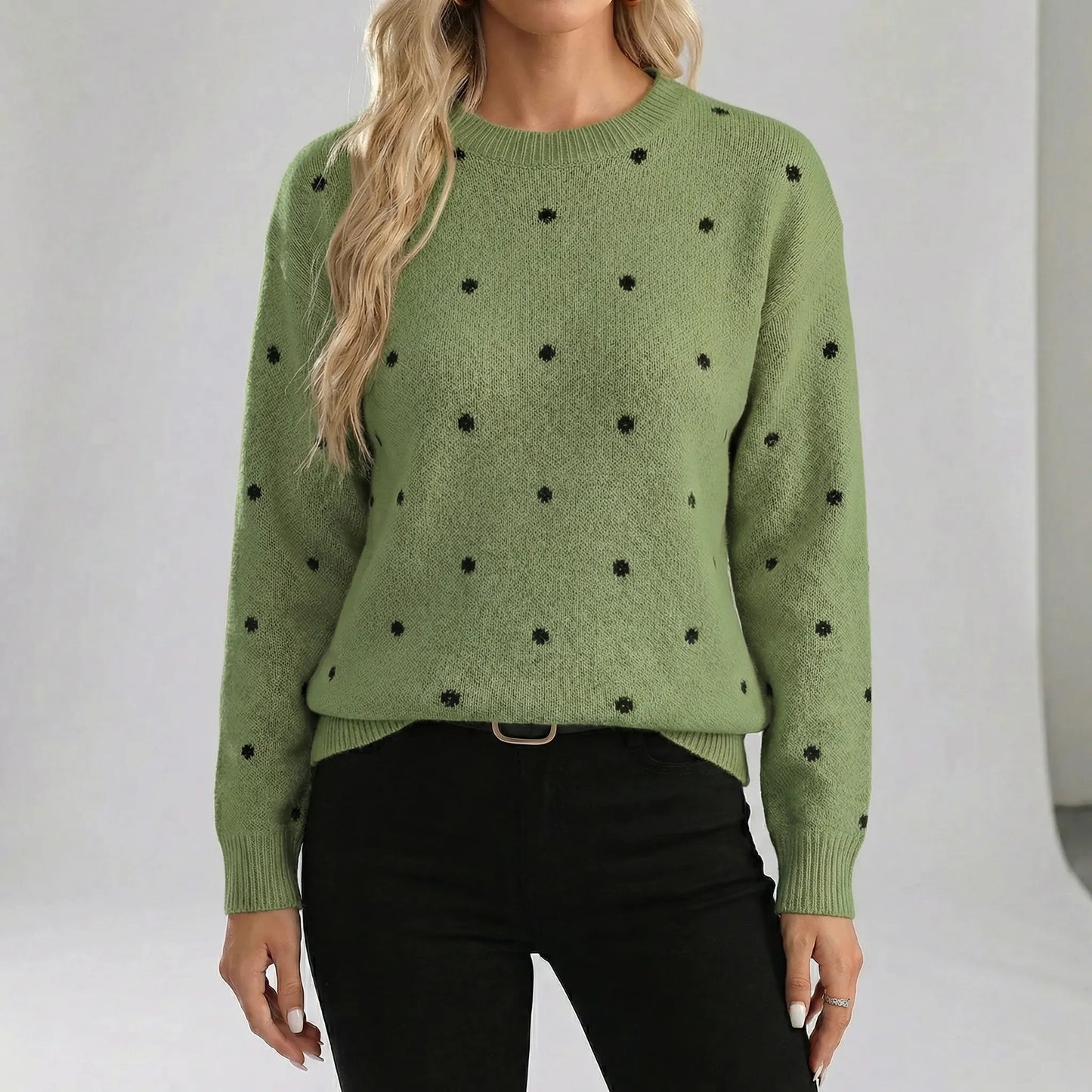 Relaxed Fit Polka Dot Jumper - Sahra