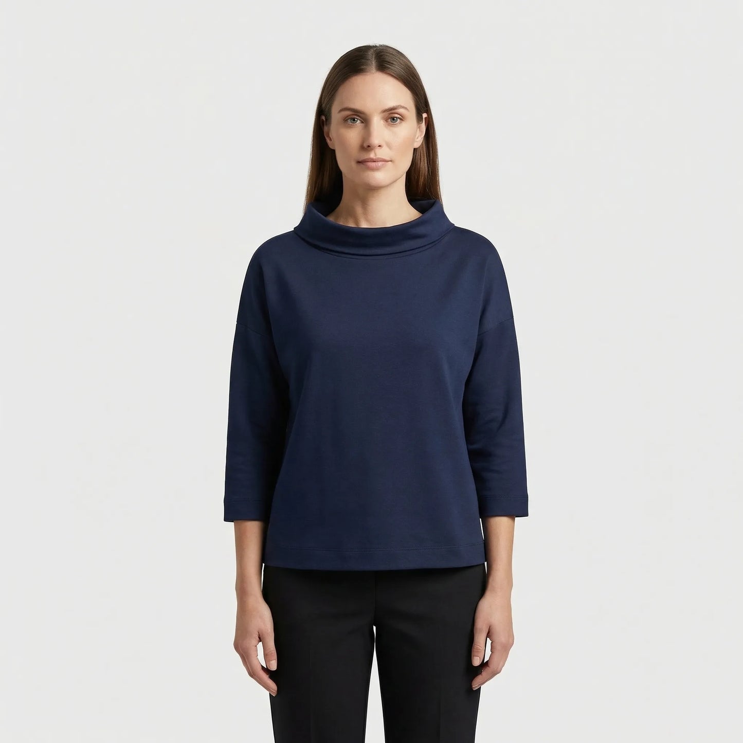 Relaxed Fit Roll-Neck Women's Top - Joanne