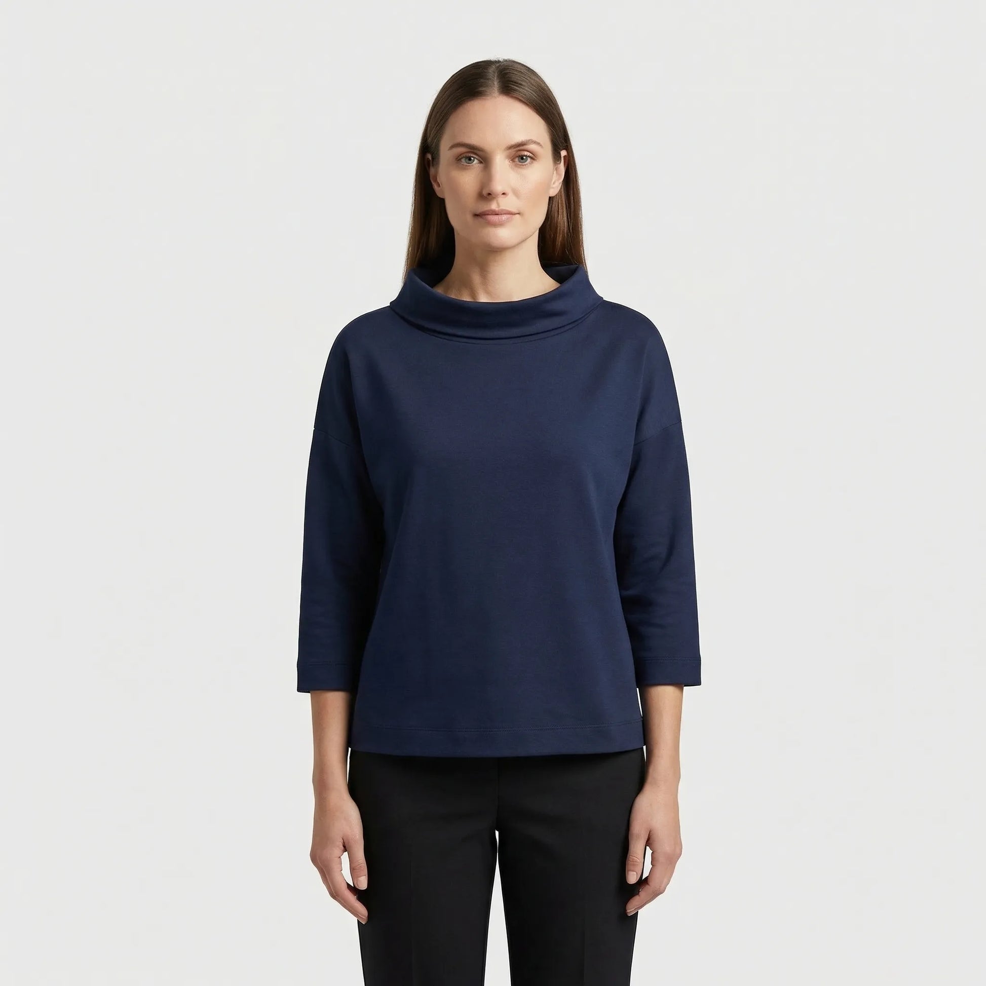 Relaxed Fit Roll-Neck Women's Top - Joanne