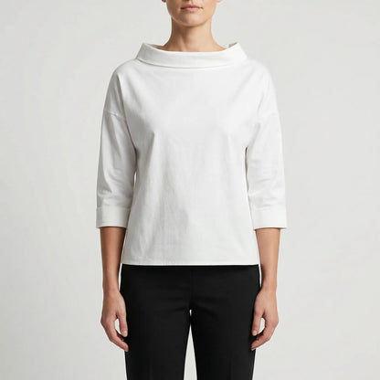 Relaxed Fit Roll-Neck Women's Top - Joanne