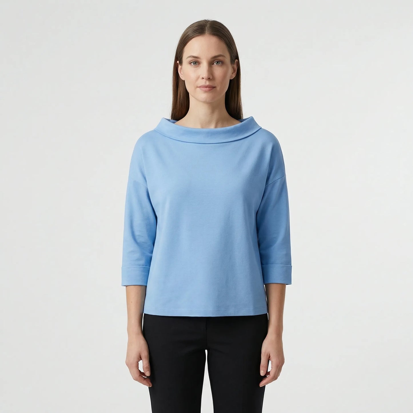 Relaxed Fit Roll-Neck Women's Top - Joanne