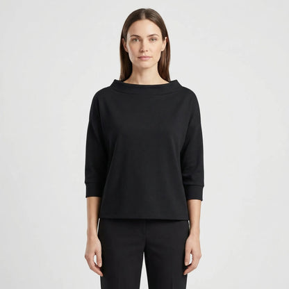 Relaxed Fit Roll-Neck Women's Top - Joanne