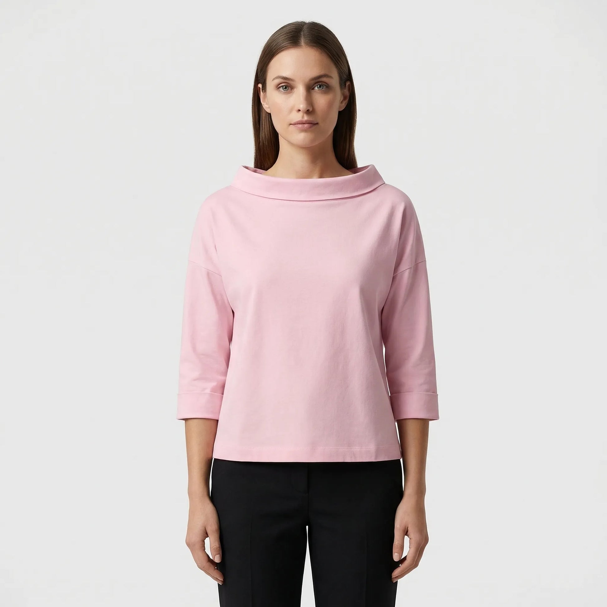 Relaxed Fit Roll-Neck Women's Top - Joanne