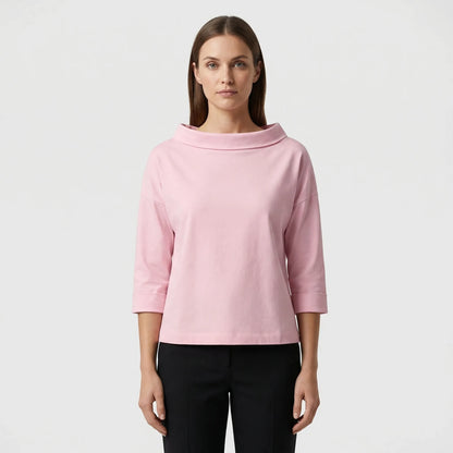 Relaxed Fit Roll-Neck Women's Top - Joanne