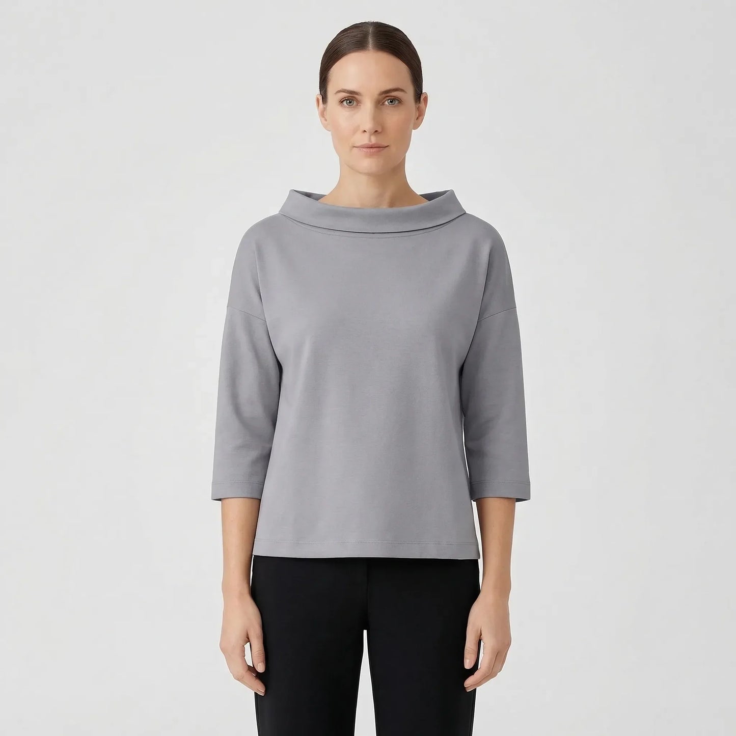Relaxed Fit Roll-Neck Women's Top - Joanne