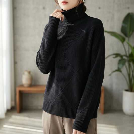 Relaxed Fit Turtleneck Jumper - Luzie