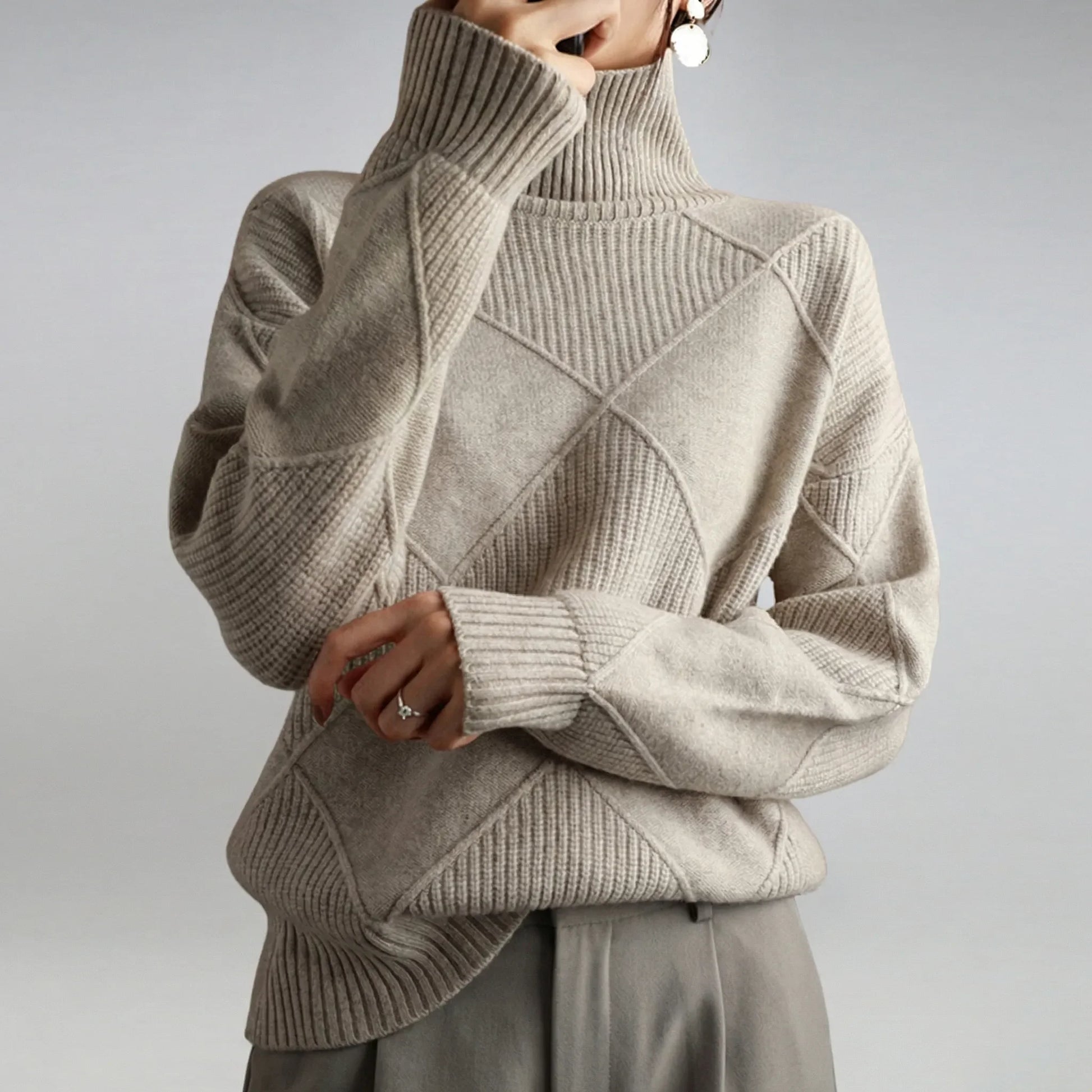 Relaxed Fit Turtleneck Jumper - Luzie