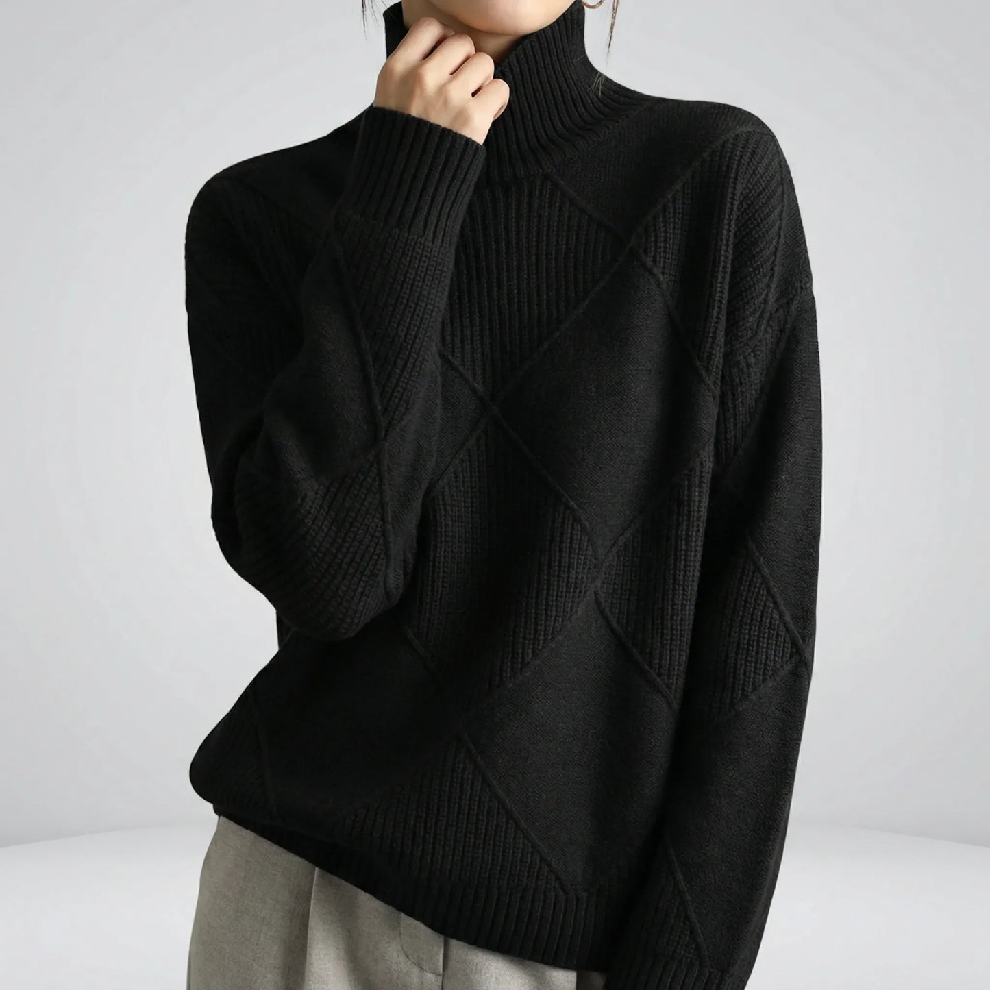 Relaxed Fit Turtleneck Jumper - Luzie