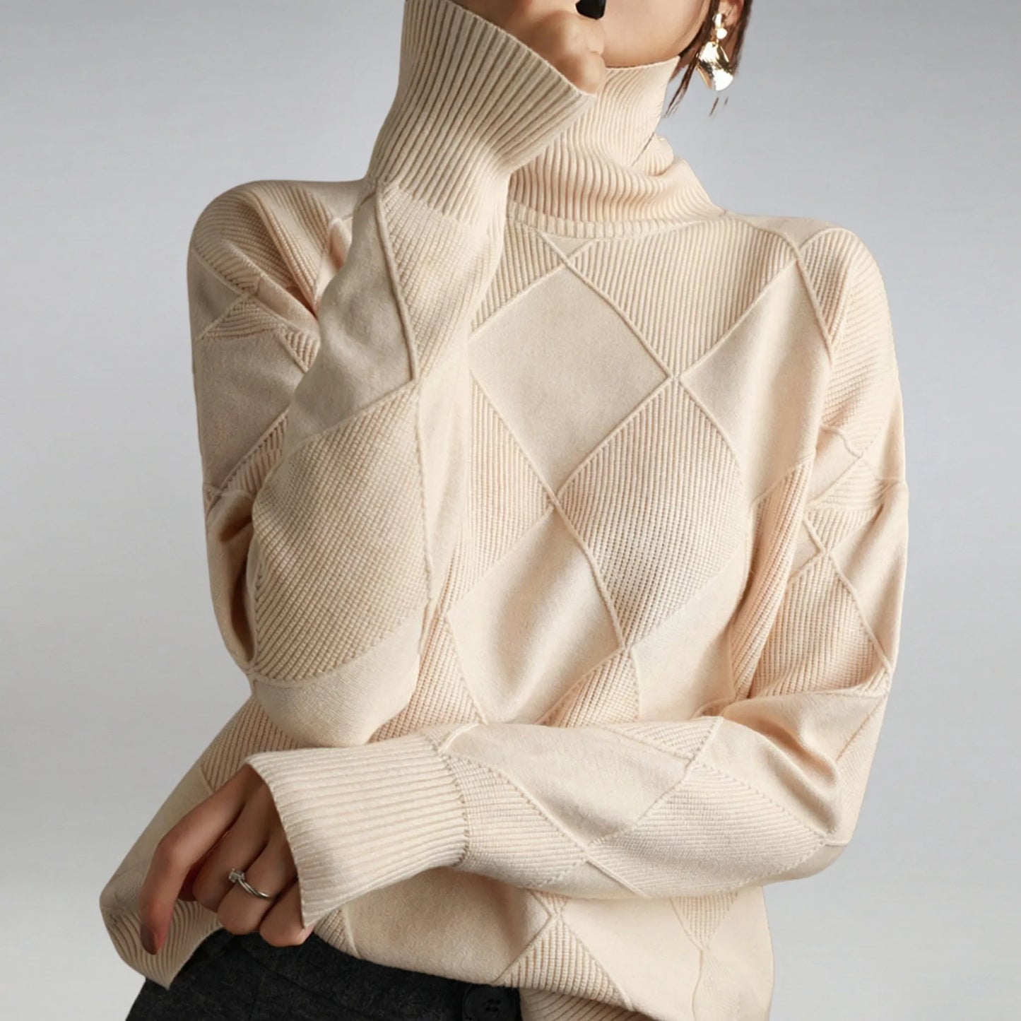 Relaxed Fit Turtleneck Jumper - Luzie