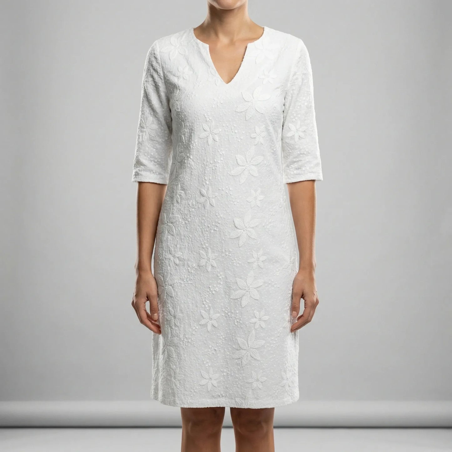 Relaxed Fit V-Neck Summer Dress - Ilayda