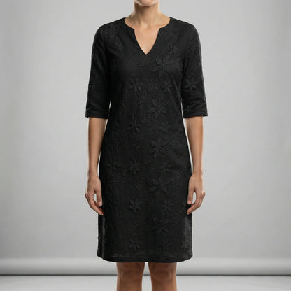 Relaxed Fit V-Neck Summer Dress - Ilayda