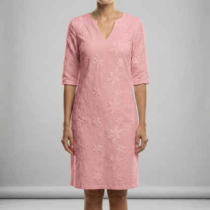 Relaxed Fit V-Neck Summer Dress - Ilayda