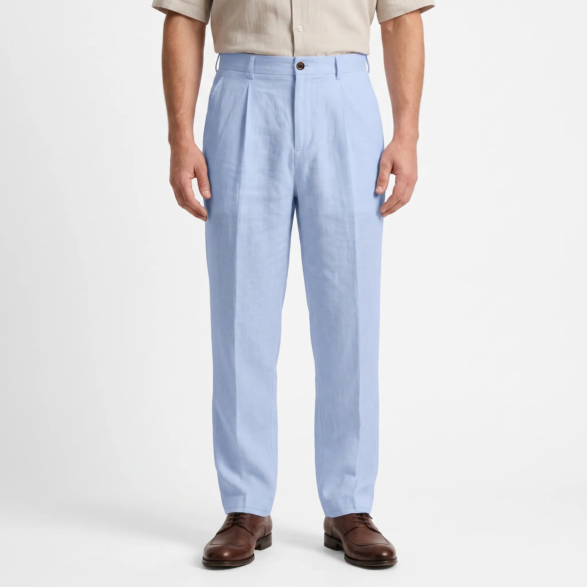 Relaxed Straight Leg Trousers -  Brent