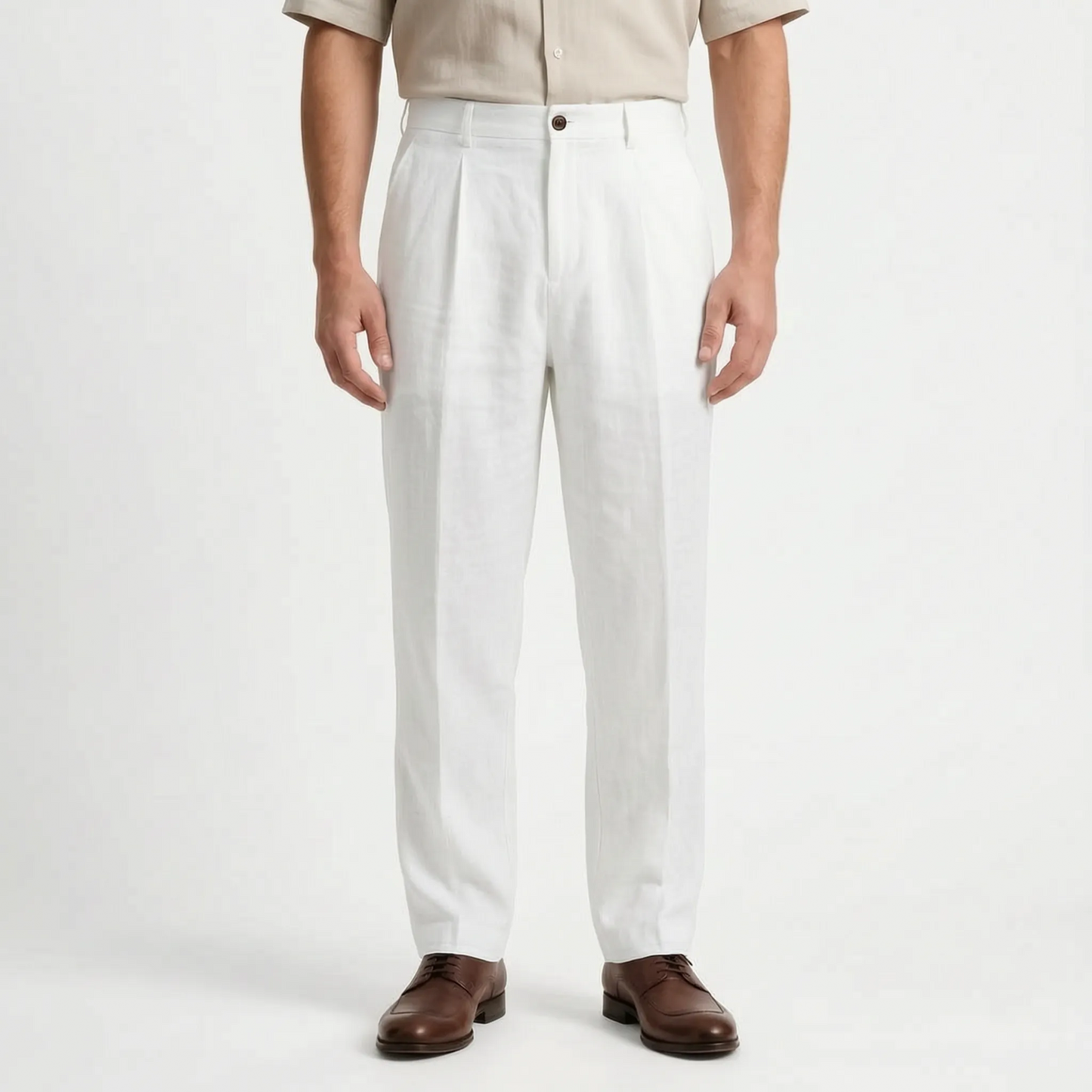 Relaxed Straight Leg Trousers -  Brent