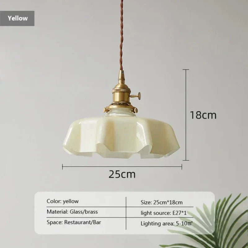 French Brass Hanging Lamp - BrassChic