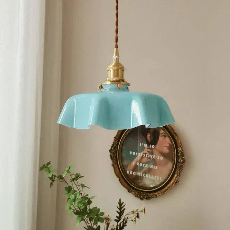 French Brass Hanging Lamp - BrassChic