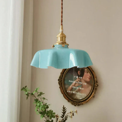 French Brass Hanging Lamp - BrassChic