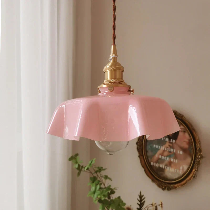 French Brass Hanging Lamp - BrassChic