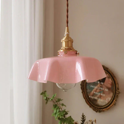French Brass Hanging Lamp - BrassChic