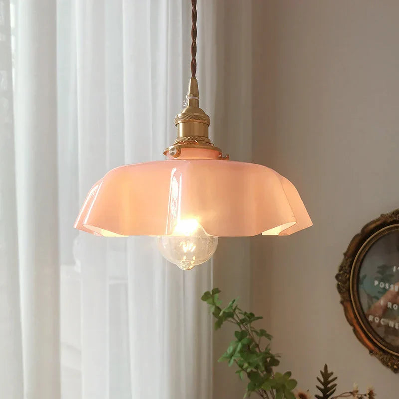 French Brass Hanging Lamp - BrassChic
