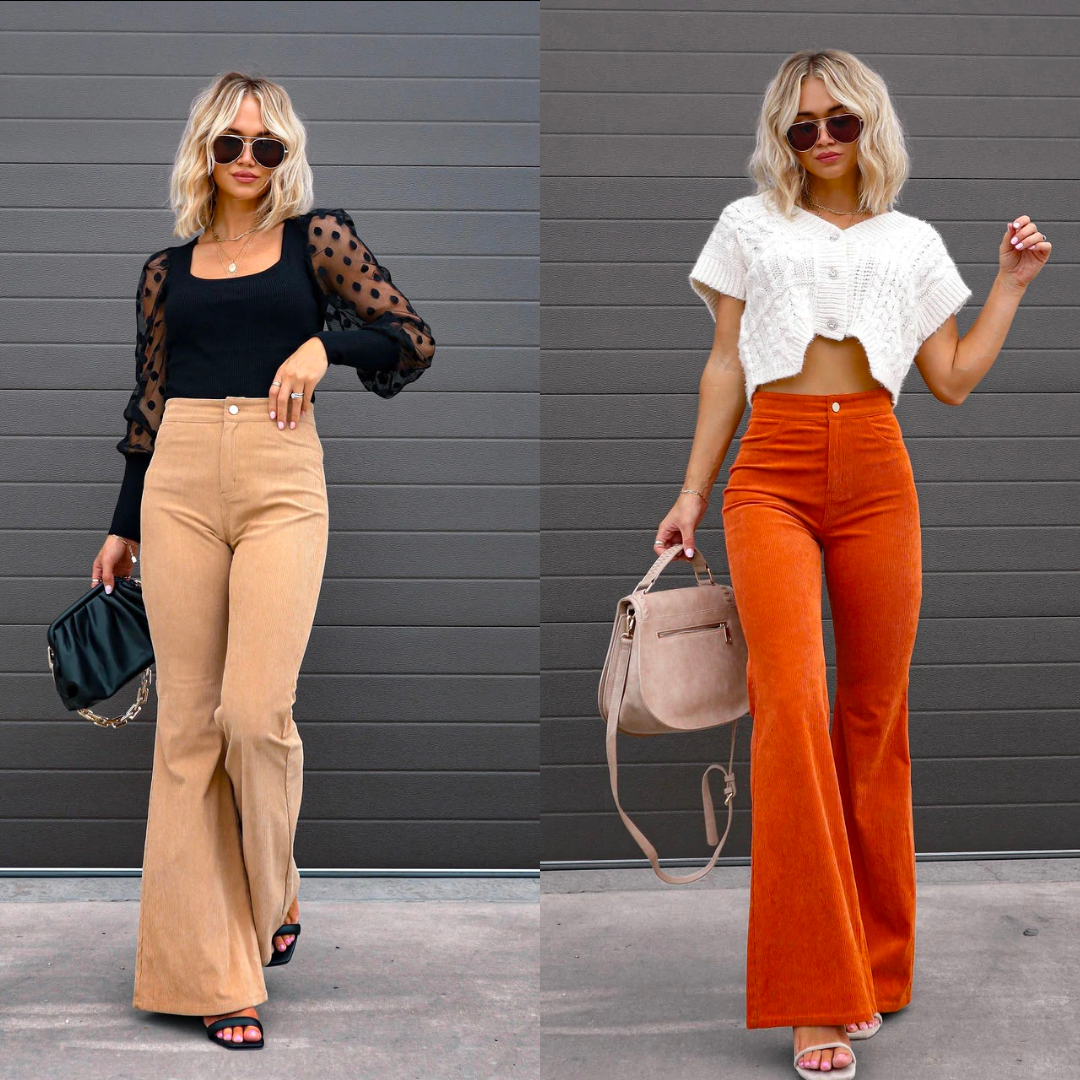 Retro-Inspired Flared Women's Trousers - Kristin