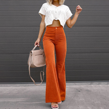 Retro-Inspired Flared Women's Trousers - Kristin