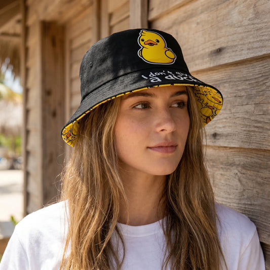 Reversible Cartoon Print Bucket Hat - Waddlo