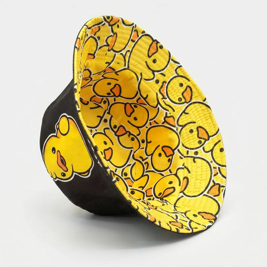 Reversible Cartoon Print Bucket Hat - Waddlo