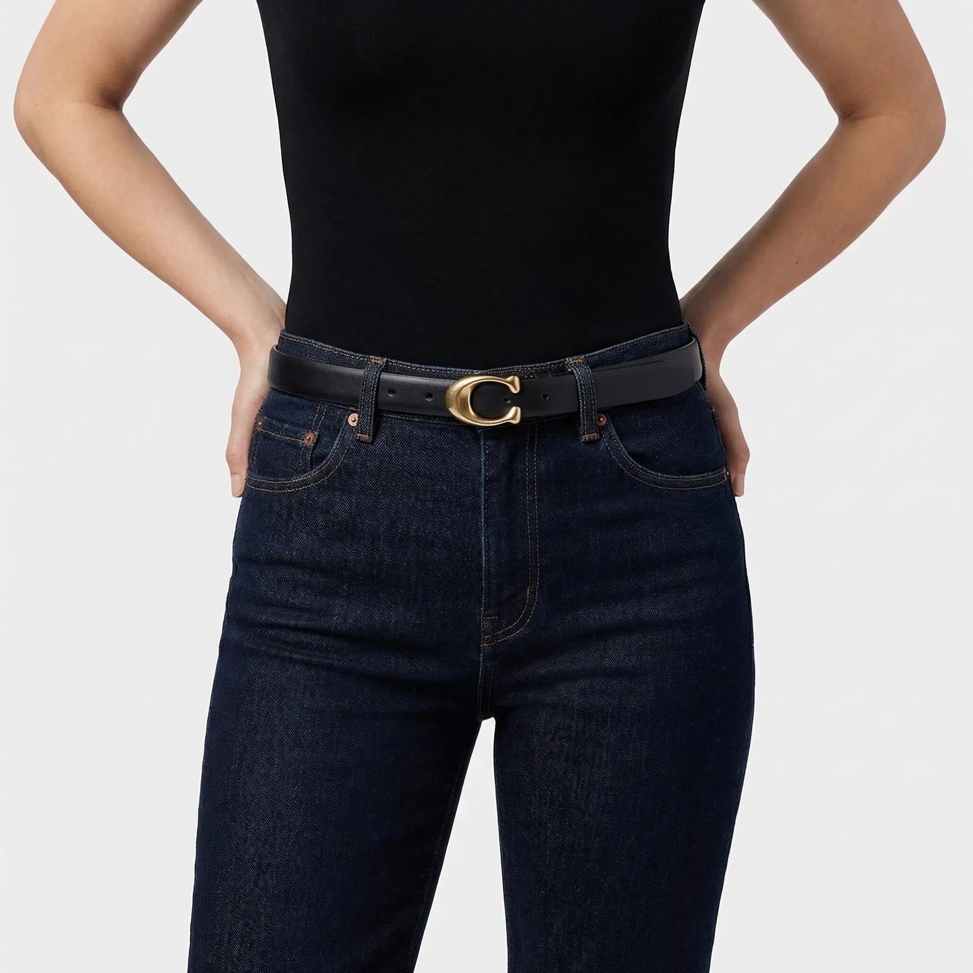Reversible Slim C-Buckle Belt - Marjorie