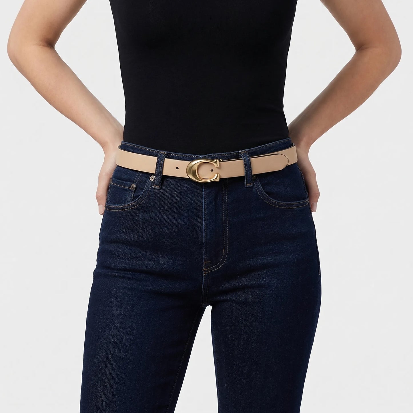 Reversible Slim C-Buckle Belt - Marjorie