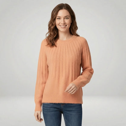 Ribbed Long-Sleeve Knitted Jumper - Mayra