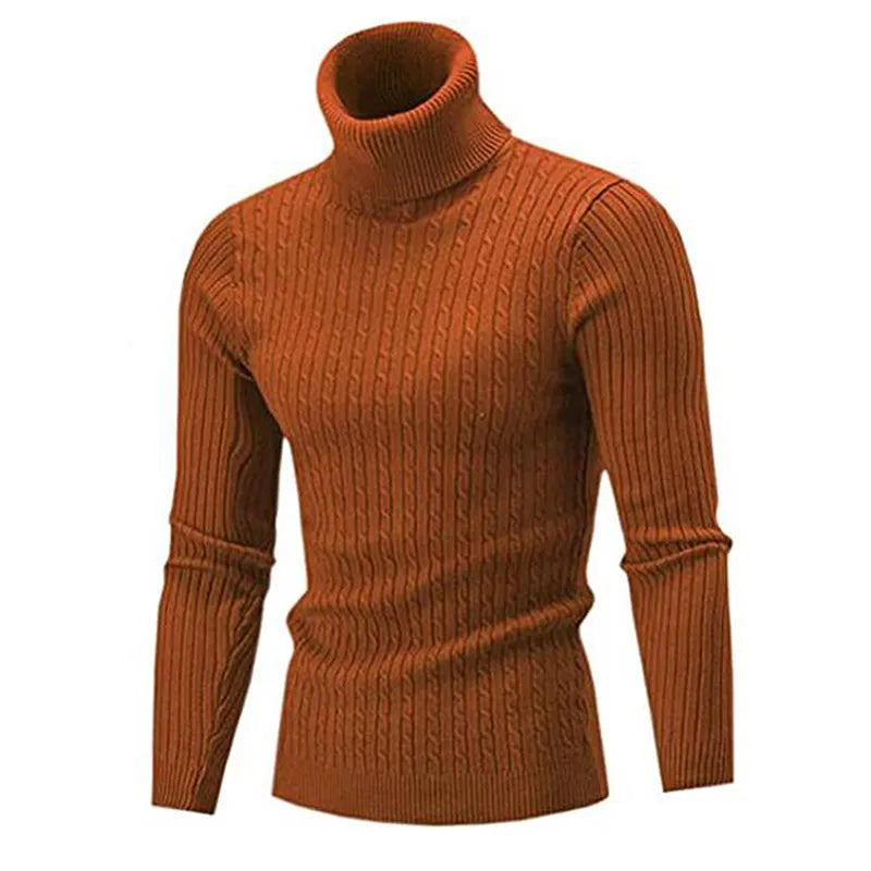 Ribbed Roll-Neck Men's Knitwear - Nicolas