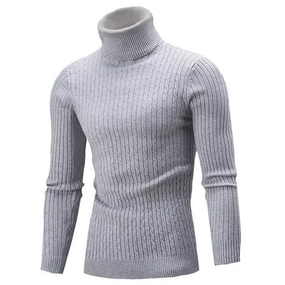 Ribbed Roll-Neck Men's Knitwear - Nicolas
