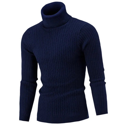Ribbed Roll-Neck Men's Knitwear - Nicolas