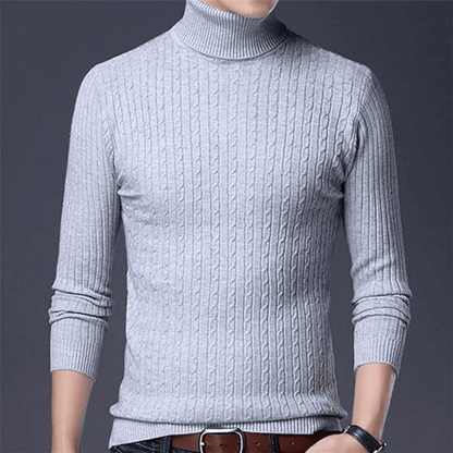 Ribbed Roll-Neck Men's Knitwear - Nicolas