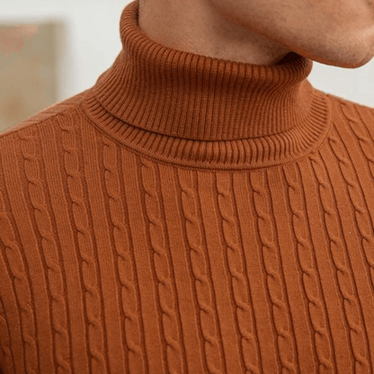 Ribbed Roll-Neck Men's Knitwear - Nicolas