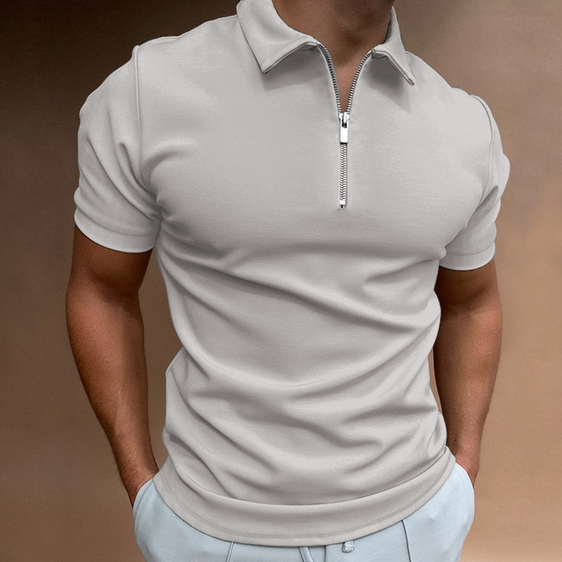 Modern slim-fit polo with zip (Buy 1, get 1 free) - VestoZip men's polo