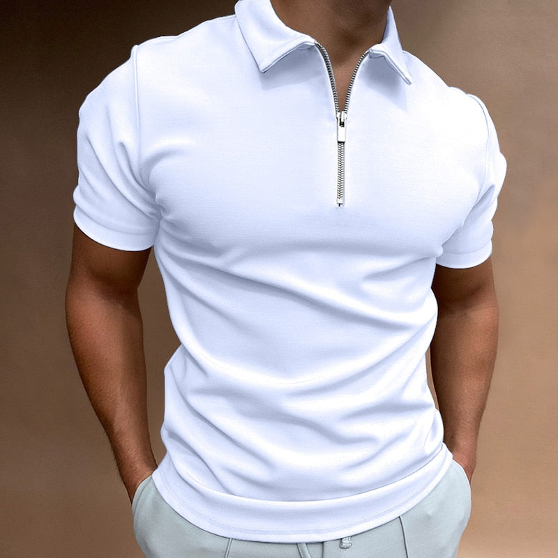 Modern slim-fit polo with zip (Buy 1, get 1 free) - VestoZip men's polo